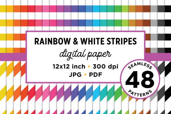 Download Rainbow Seamless Stripes Patterns - Premium Resources