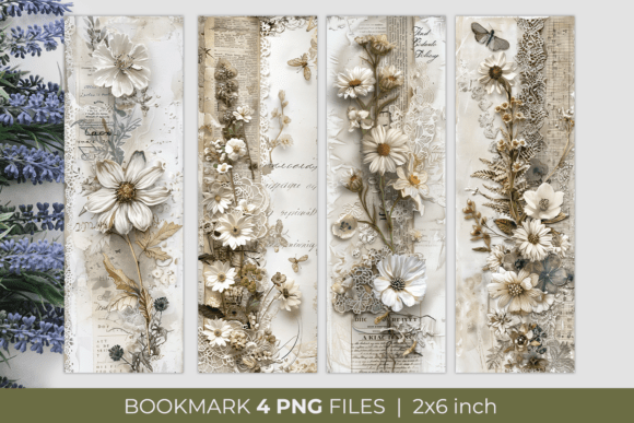 Download Flowers Bookmark Printable, Junk Journal - Junk journal Collection