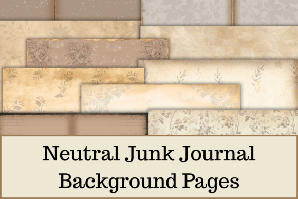 Download Neutral Junk Journal Background Pages, - Junk journal Collection