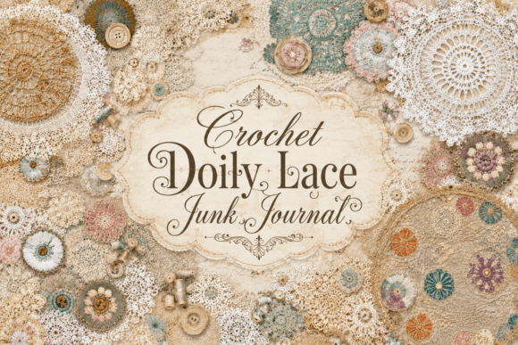 Download Crochet Doily Lace Junk Journal - Junk journal Collection