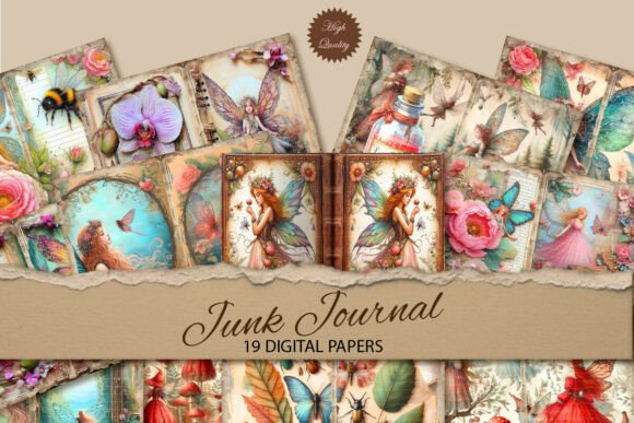 Download Fairies Junk Journal Paper Background - Junk journal Collection