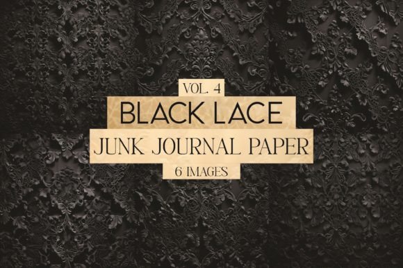 Download Black Lace Junk Journal Paper Vol. 4 - Junk journal Collection