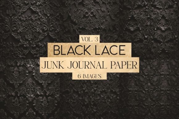 Download Black Lace Junk Journal Paper Vol. 3 - Junk journal Collection