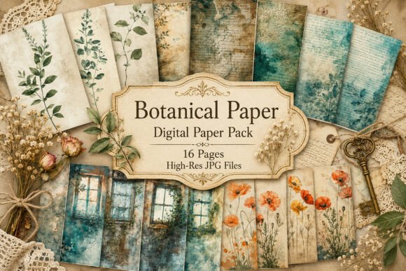 Download Vintage Junk Journal Paper Pack - Junk journal Collection