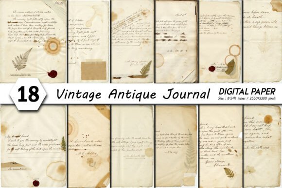Download Vintage Antique Junk Journal Background - Junk journal Collection