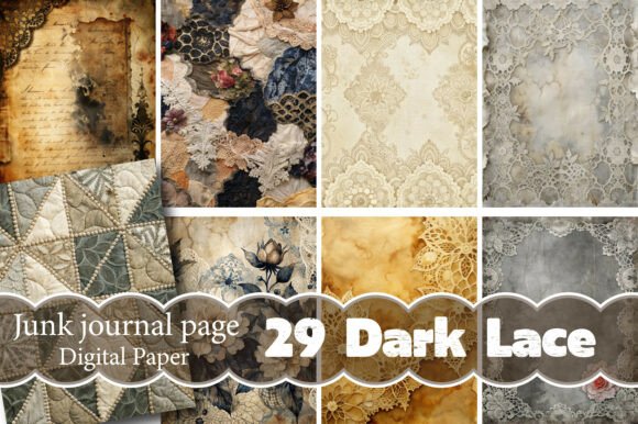 Download Dark Lace Junk Journal Papers - Junk journal Collection