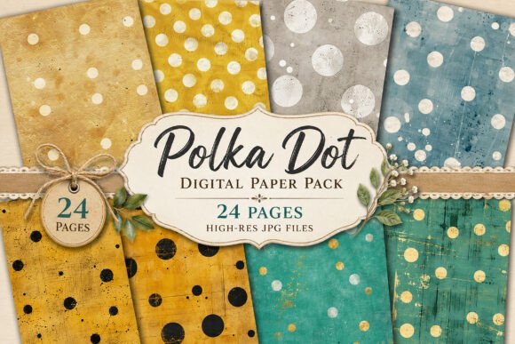 Download Grunge Polka Dot Junk Journal Paper - Junk journal Collection