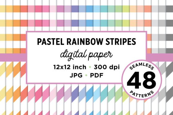Download Rainbow Pastel Seamless Stripes Pattern - Premium Resources