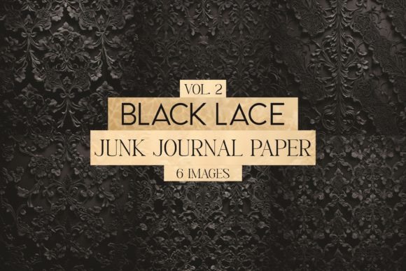 Download Black Lace Junk Journal Paper Vol. 2 - Junk journal Collection