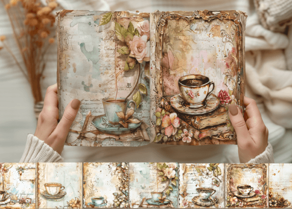 Download Vintage Coffee Junk Journal Paper - Junk journal Collection